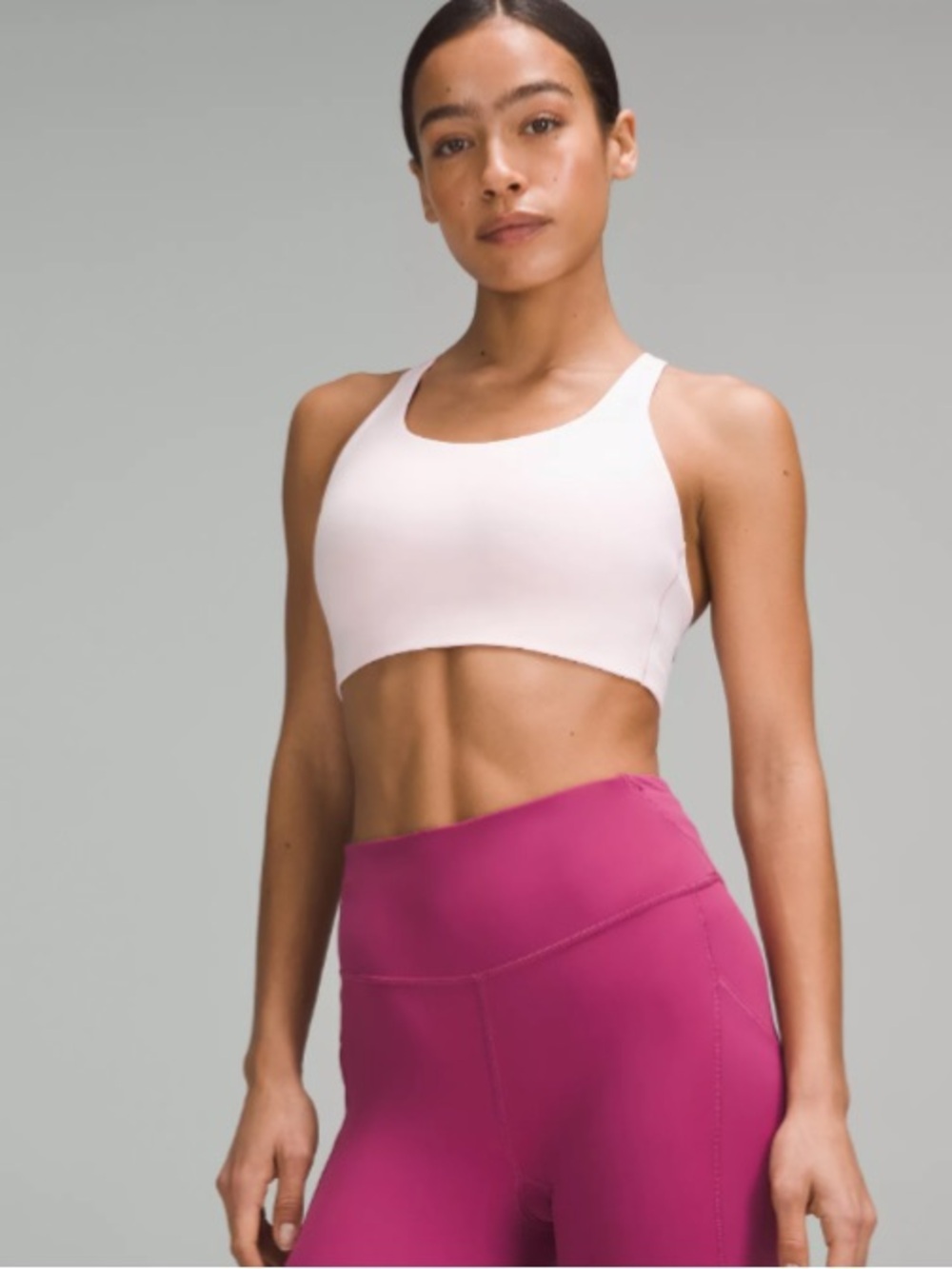 Lululemon RARE COLOR Strawberry Milkshake Energy Bra High Support B DDD Cup 34D